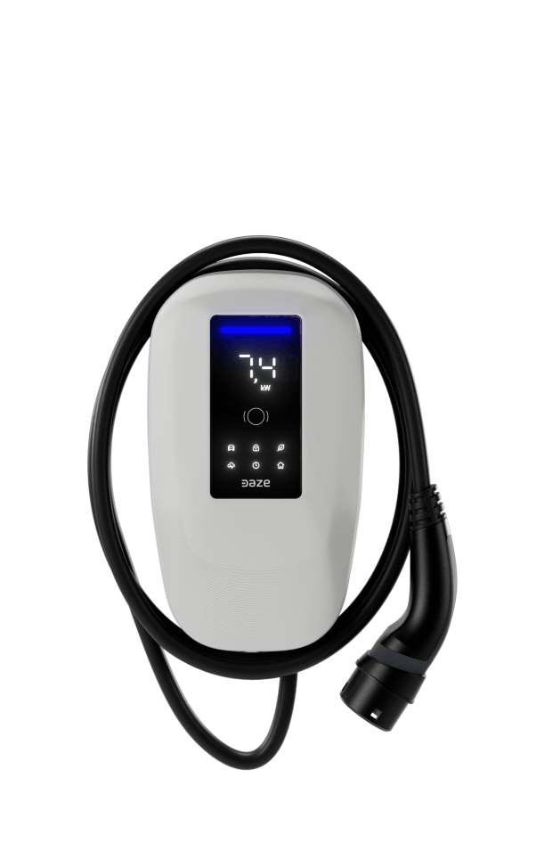 Daze Home T 7,4kW - Borne de Recharge Électrique avec Écran et App