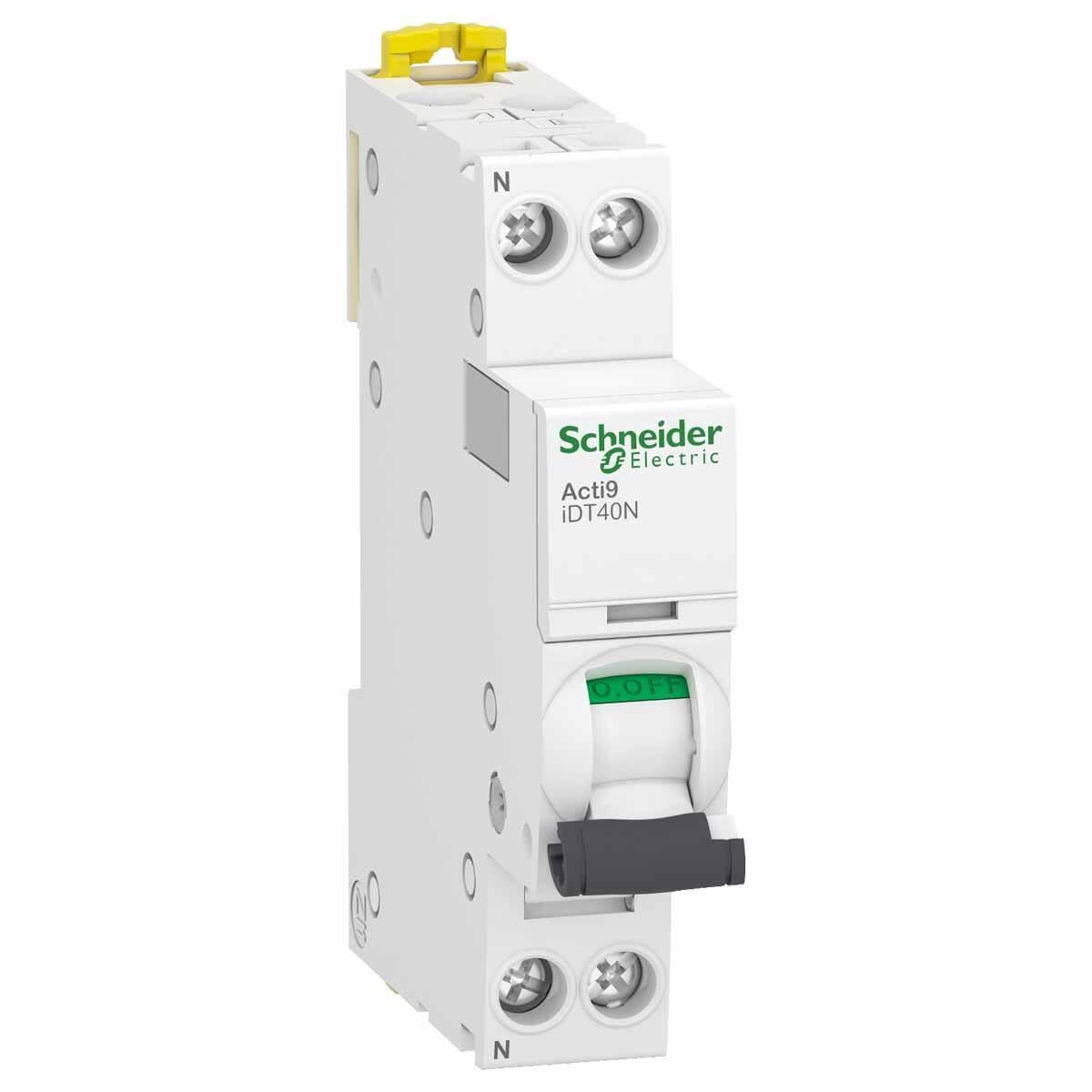 Disjoncteur Schneider - 40A 6kA 1P+1N 4500A/6kA - Courbe C - A9P22640