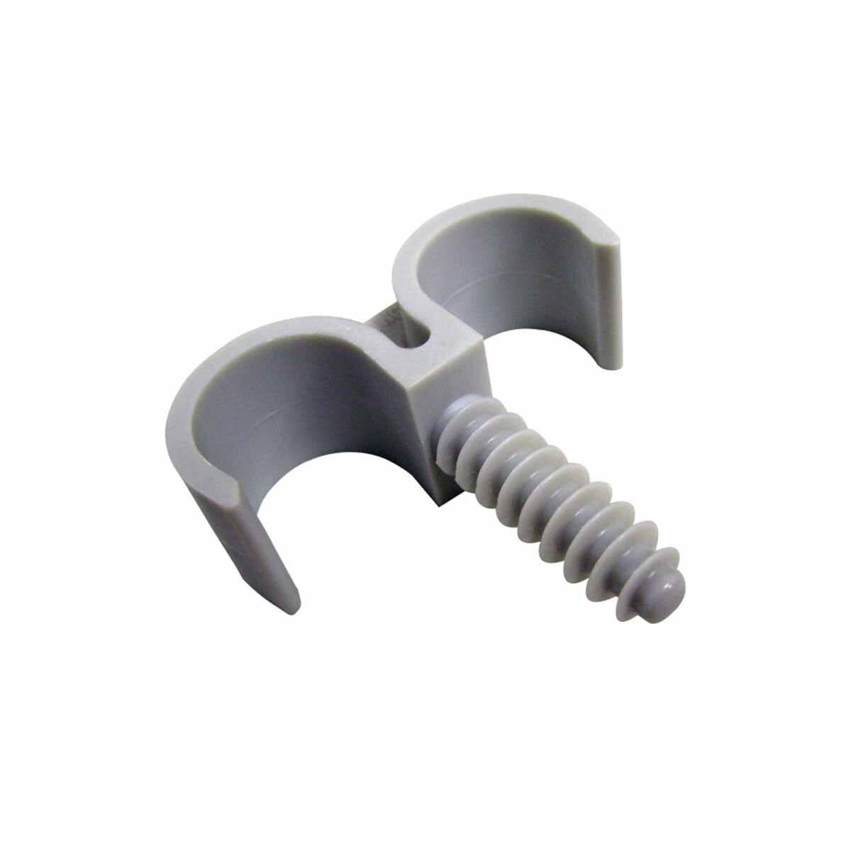 Clip de fixation double pour tubes IRO Ø25mm - Lot de 25 pièces