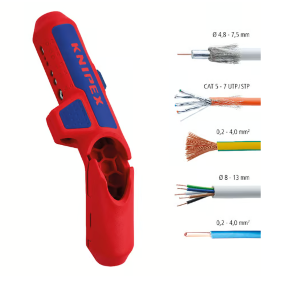 Outil à Dégainer et Dénuder ErgoStrip KNIPEX - Multi-fonction pour Électriciens
